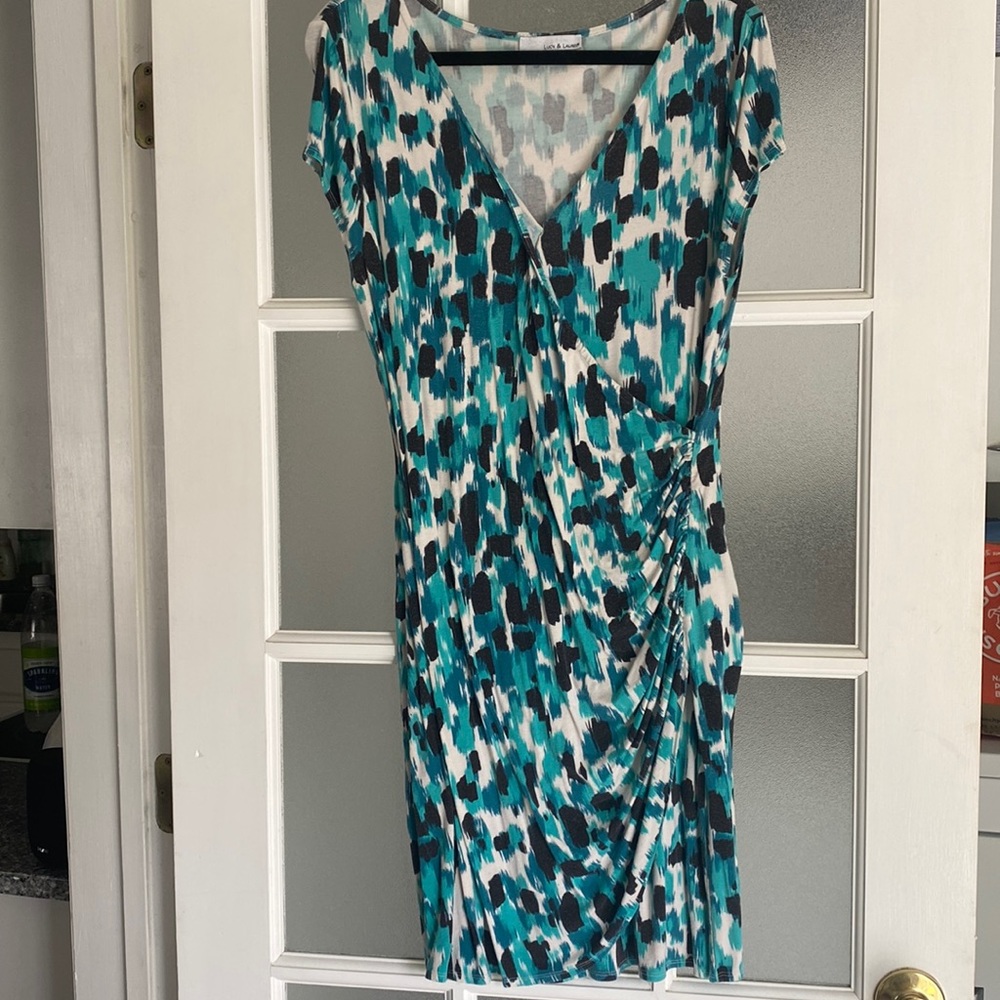 Multi color wrap dress